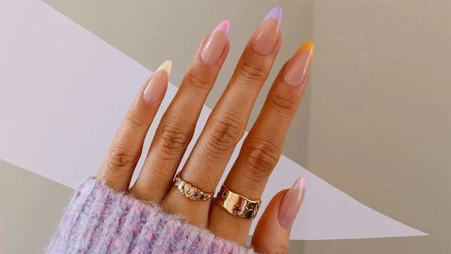 Colorful pastel nails