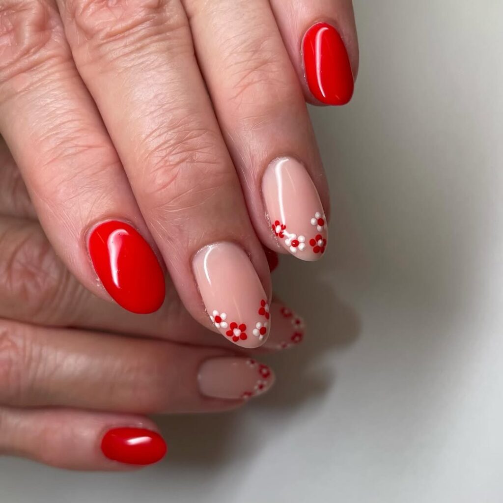 Canada day nail design