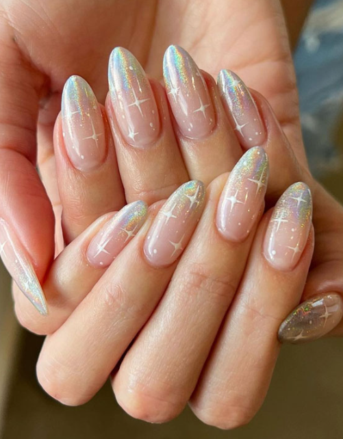 Chrome ombre nails