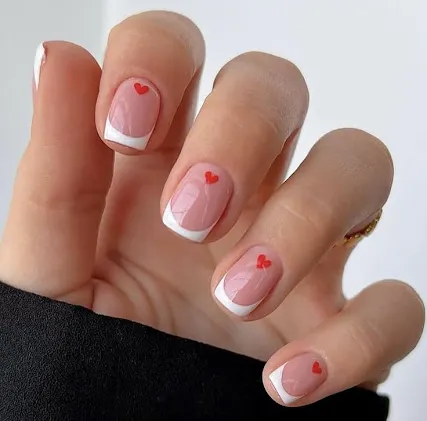 Heart Nail Art Ideas for Short Nails