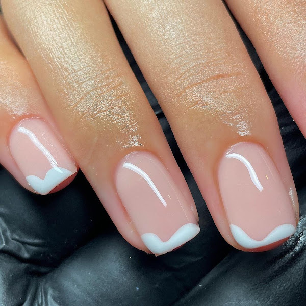 White French tip with a little twist