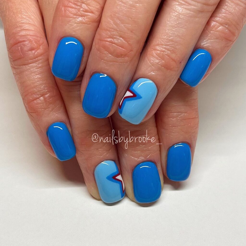 Blue nails