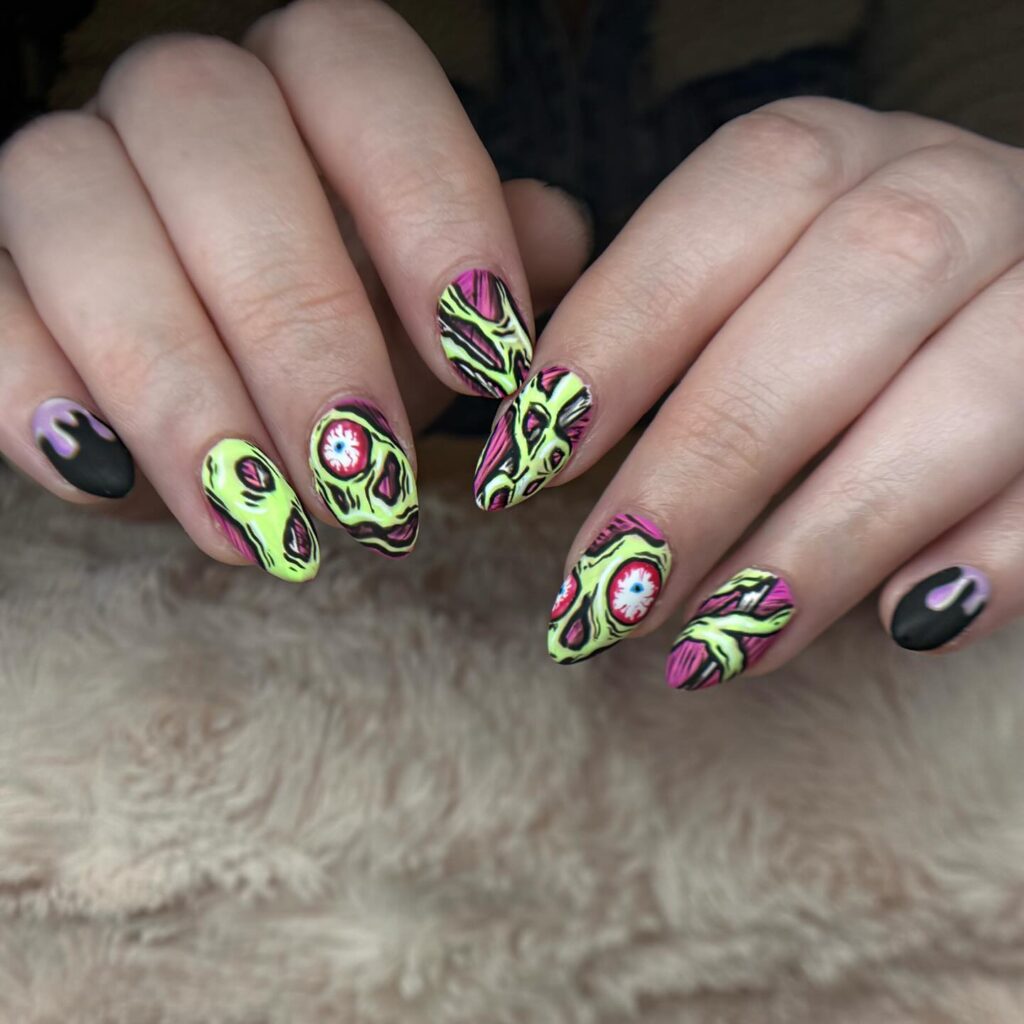 Zombie nail art