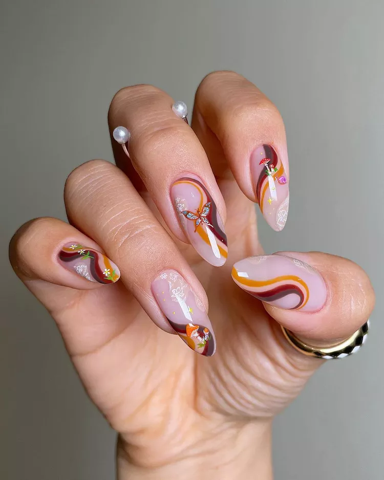 Fall swirls with forest accents