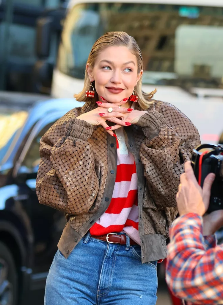 Gigi Hadid Red Nails