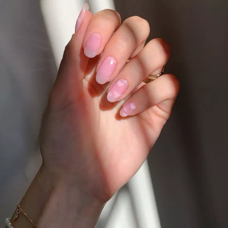 Pink cloud nails