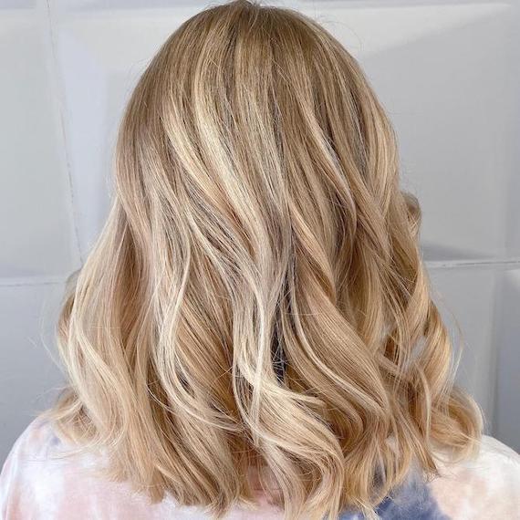 Sandy blonde hair