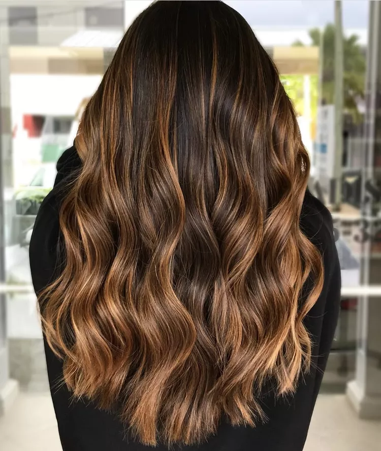 Sun-kissed balayage color hair