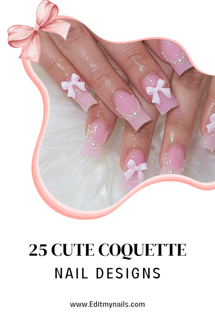 coquette nail art