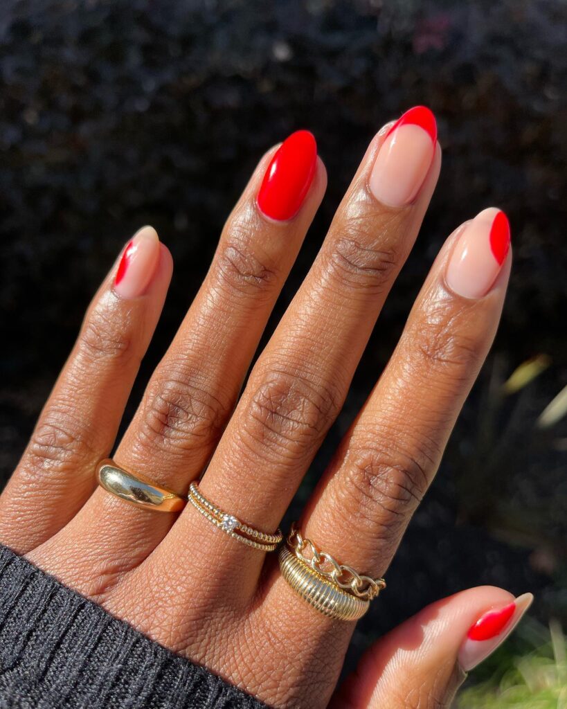 Abstract red nails