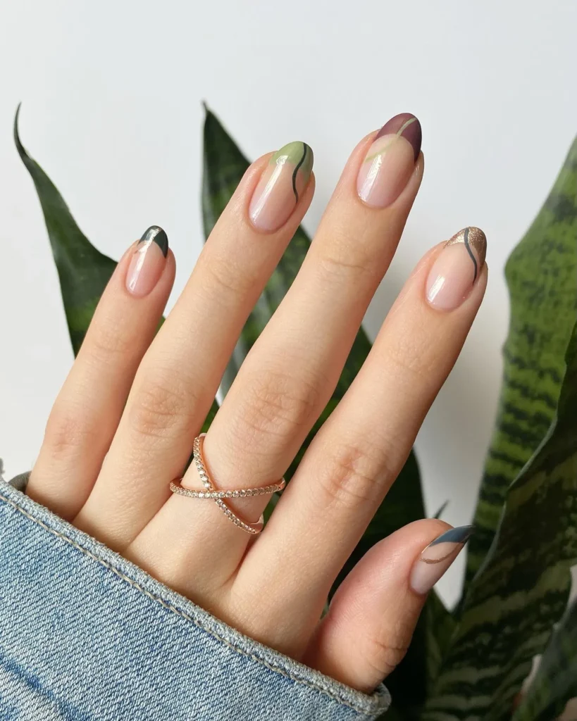 Minimal boho nail art