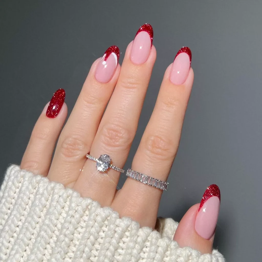 Santa french tip