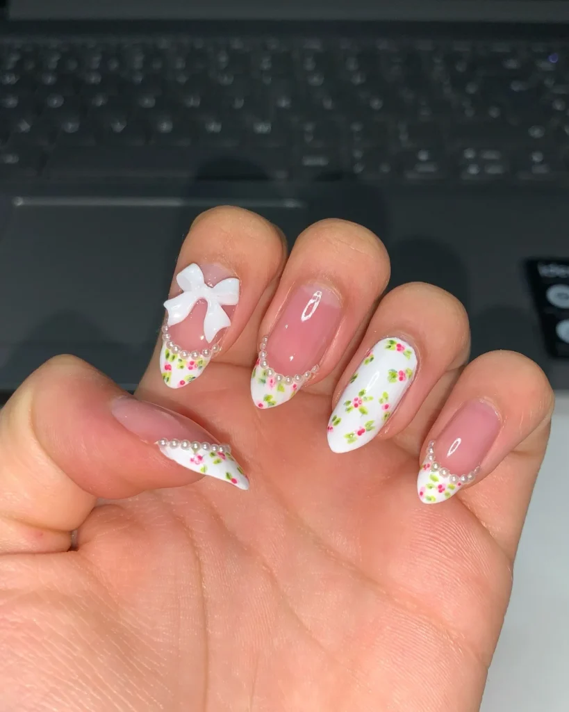 Summer coquette nails