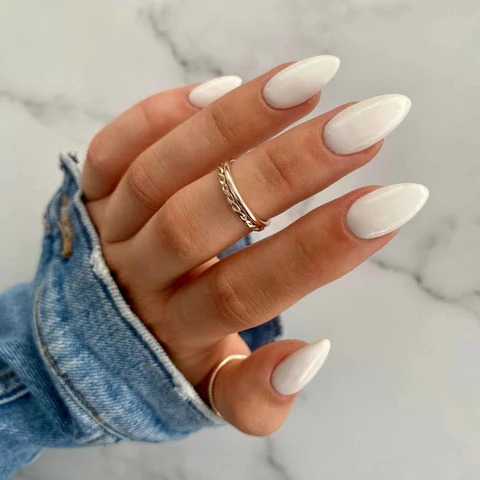 Simple White nails