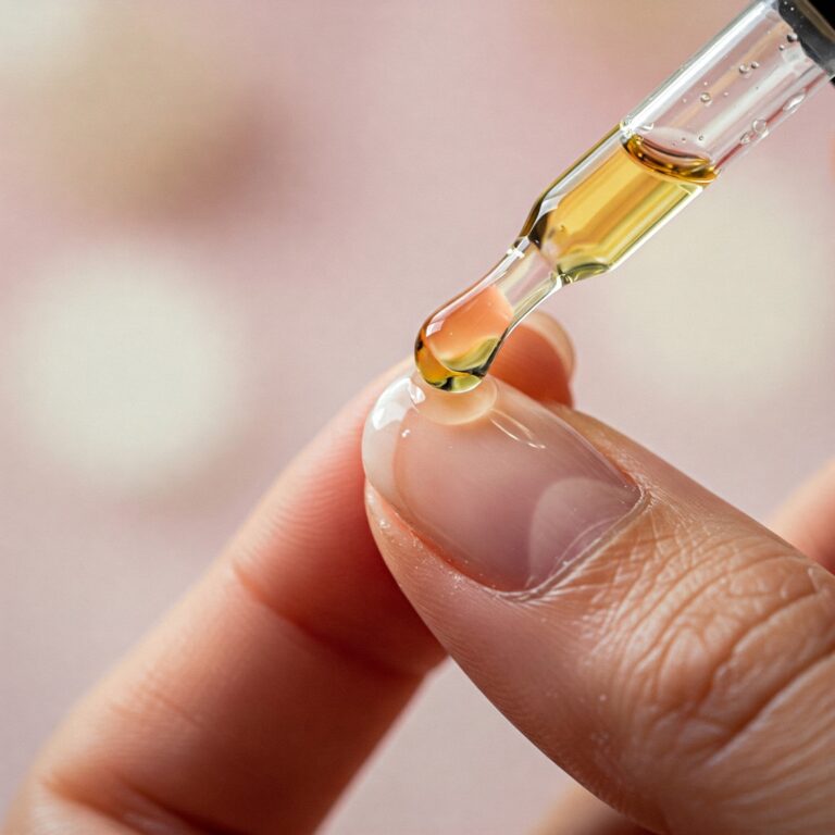Applying cuticle oil