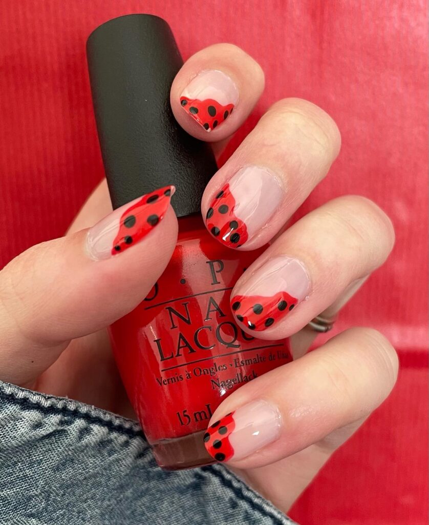 Ladybug Luxe nail art