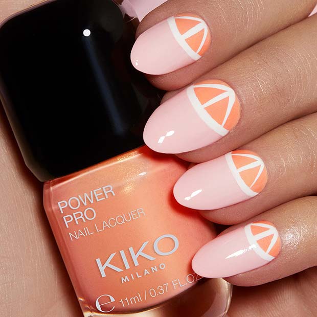 Orange slice nail art