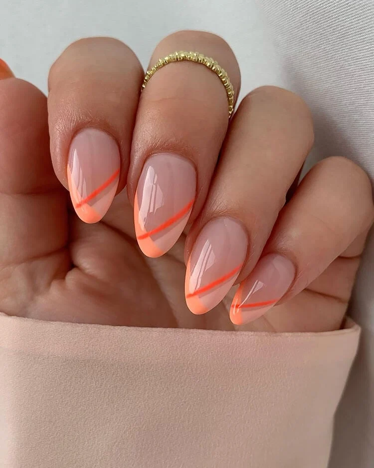 Orange french tips