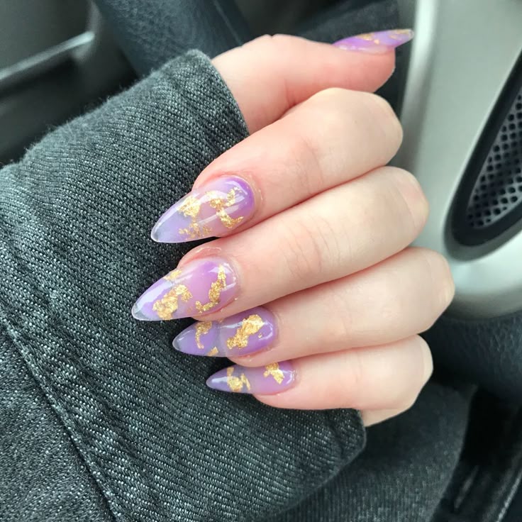 lavender marble with gold flakes
