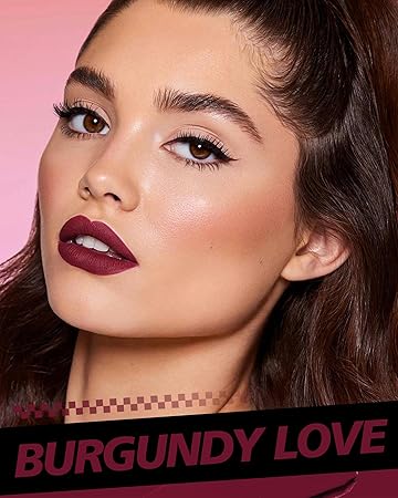 Burgundy lipstick