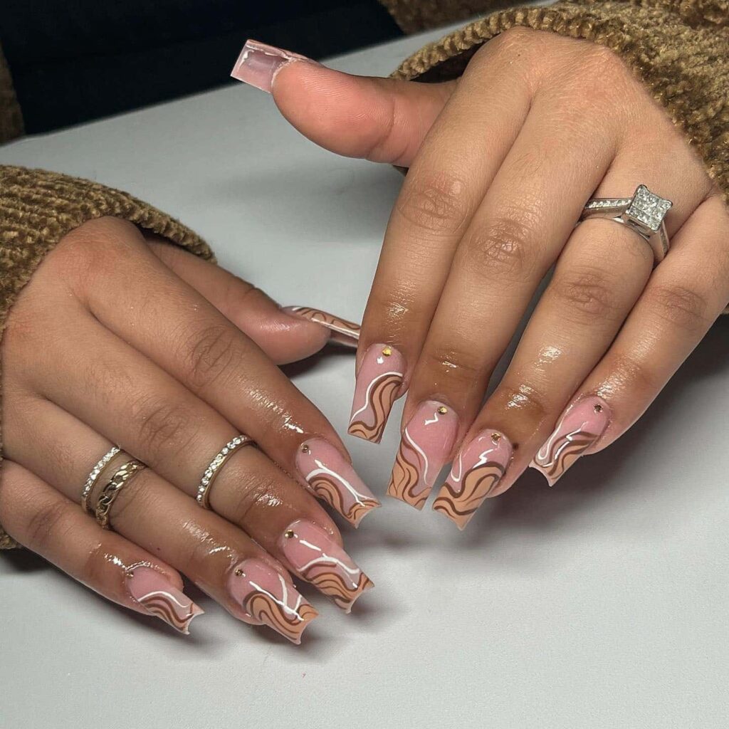 chocolate swirl manicure