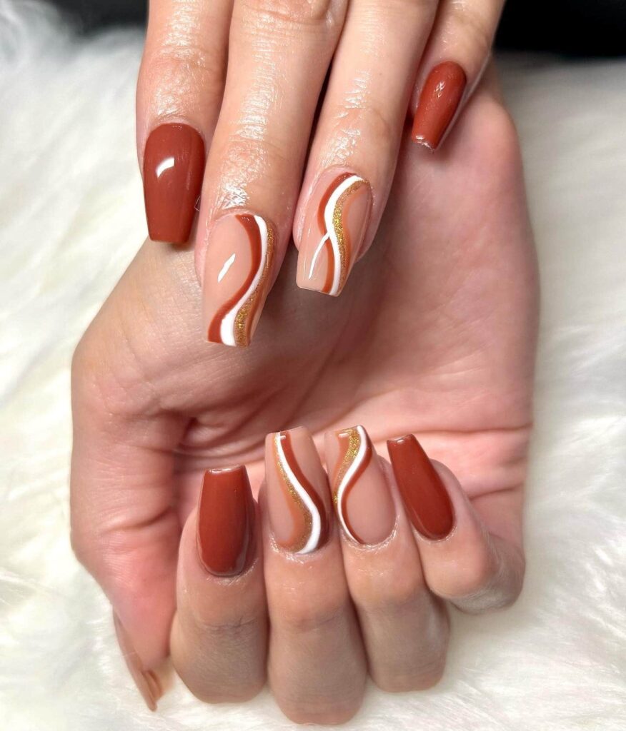 reddish brown swirls