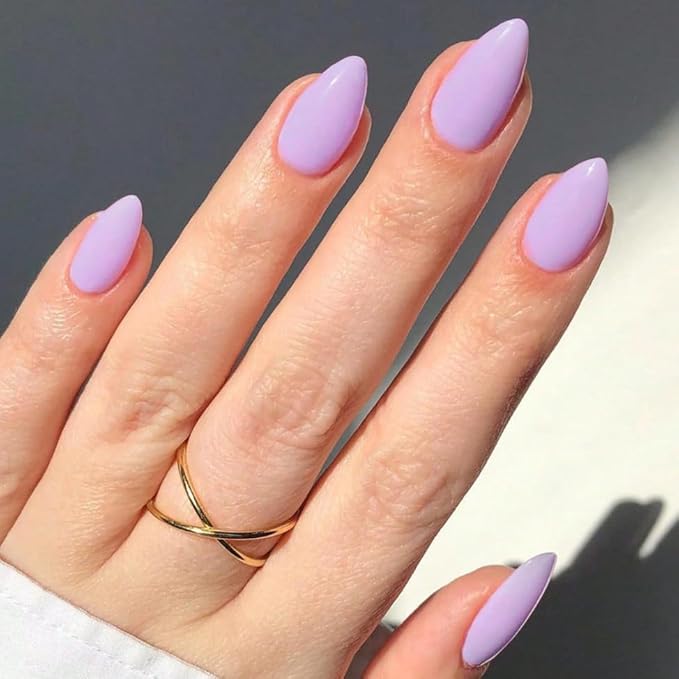 Lilac almond nails