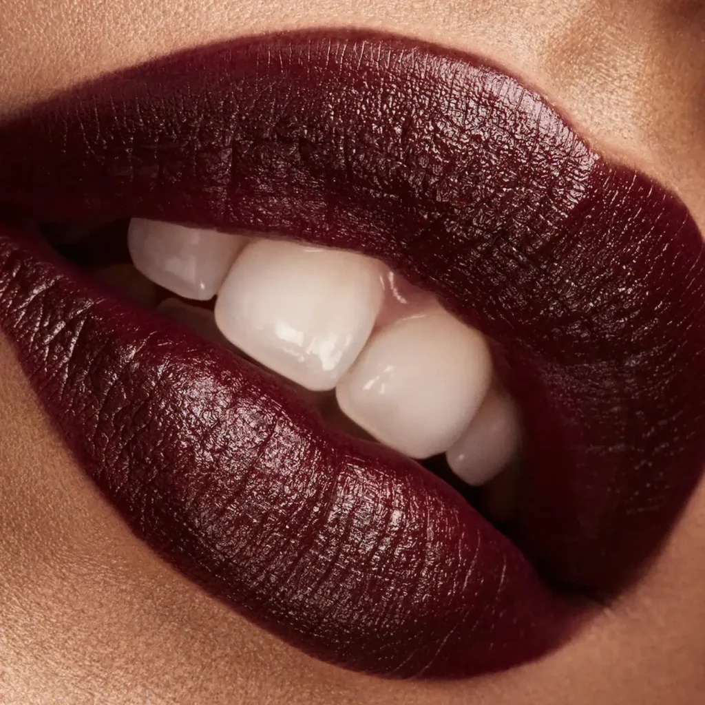 Reddish-black lipstick shade