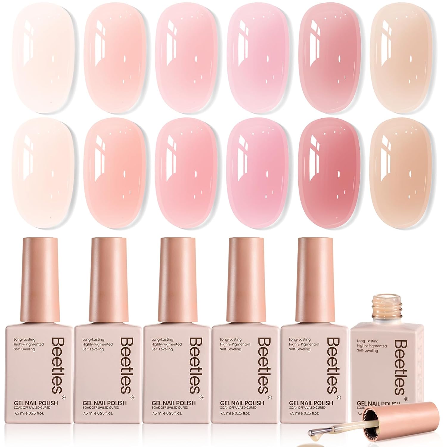 Sheer Clean Girl Gel Nail Polish Set