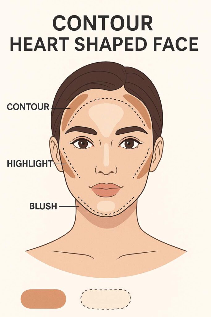 Contour heart face shape
