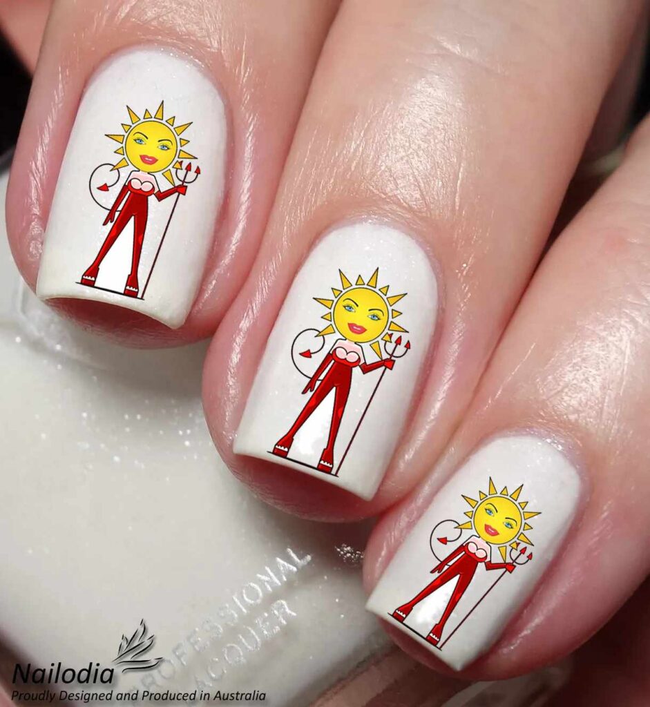 Sun girl manicure