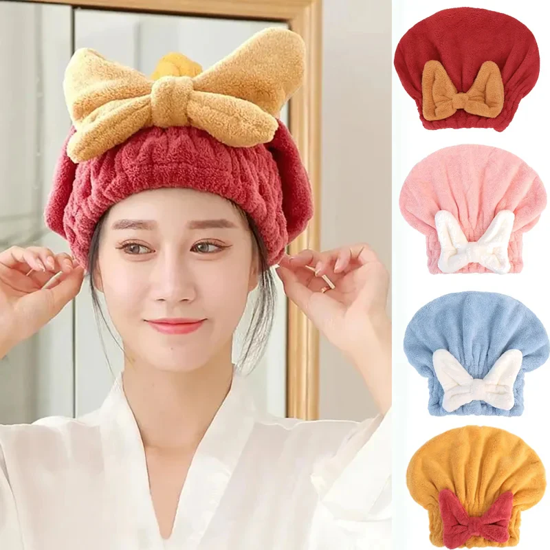 hair covered with mirofibre towel