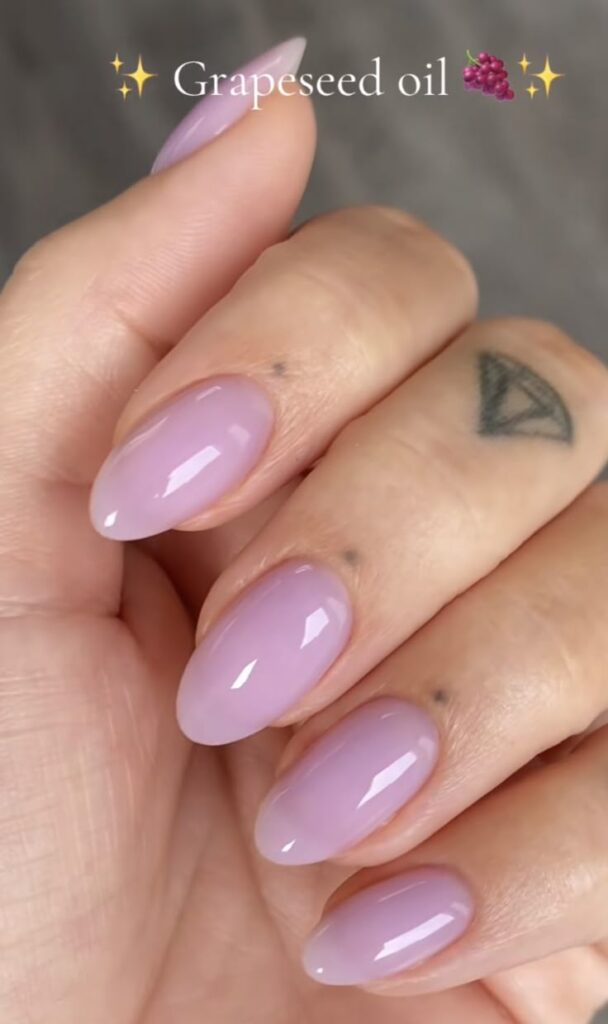 lilac jelly nail design
