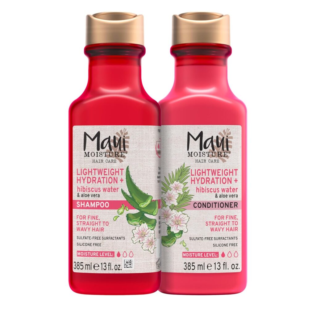 maui moisture lightweight shampoo and conditioner for type 2c hair