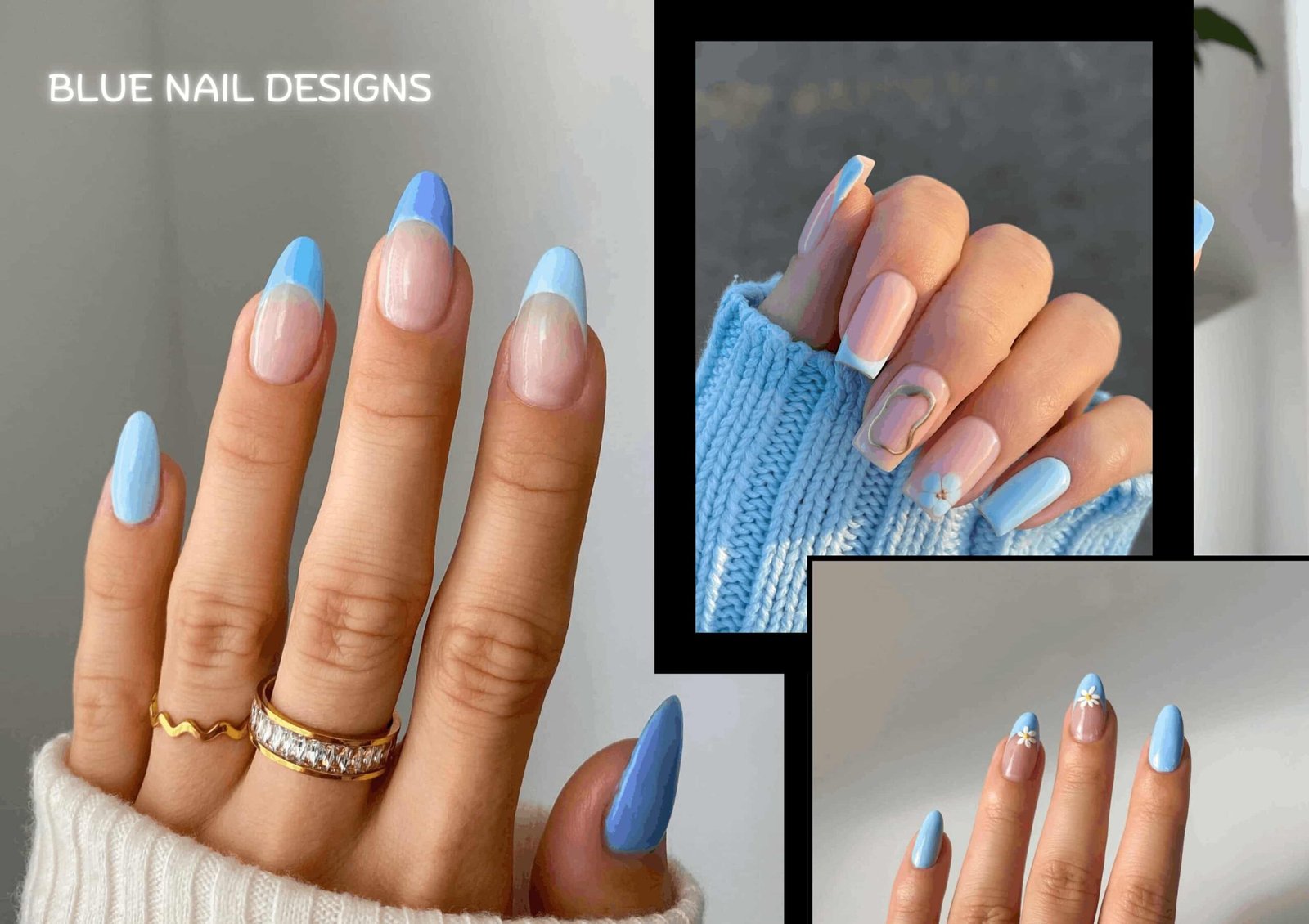 light blue nail designs