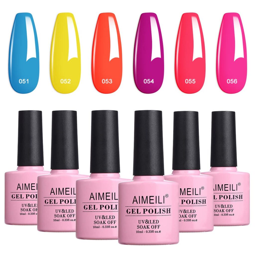 AIMEILI Hot Pink Neon Gel Nail Polish