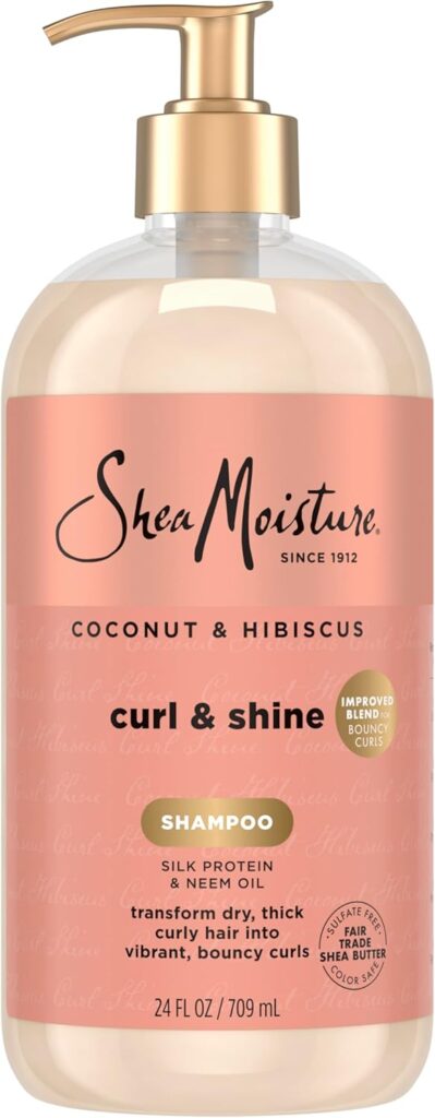 SheaMoisture Shampoo Coconut and Hibiscus, for Thick, Curly Hair