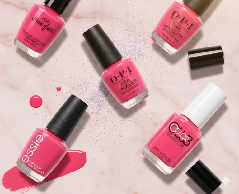 hot pink nail polishes