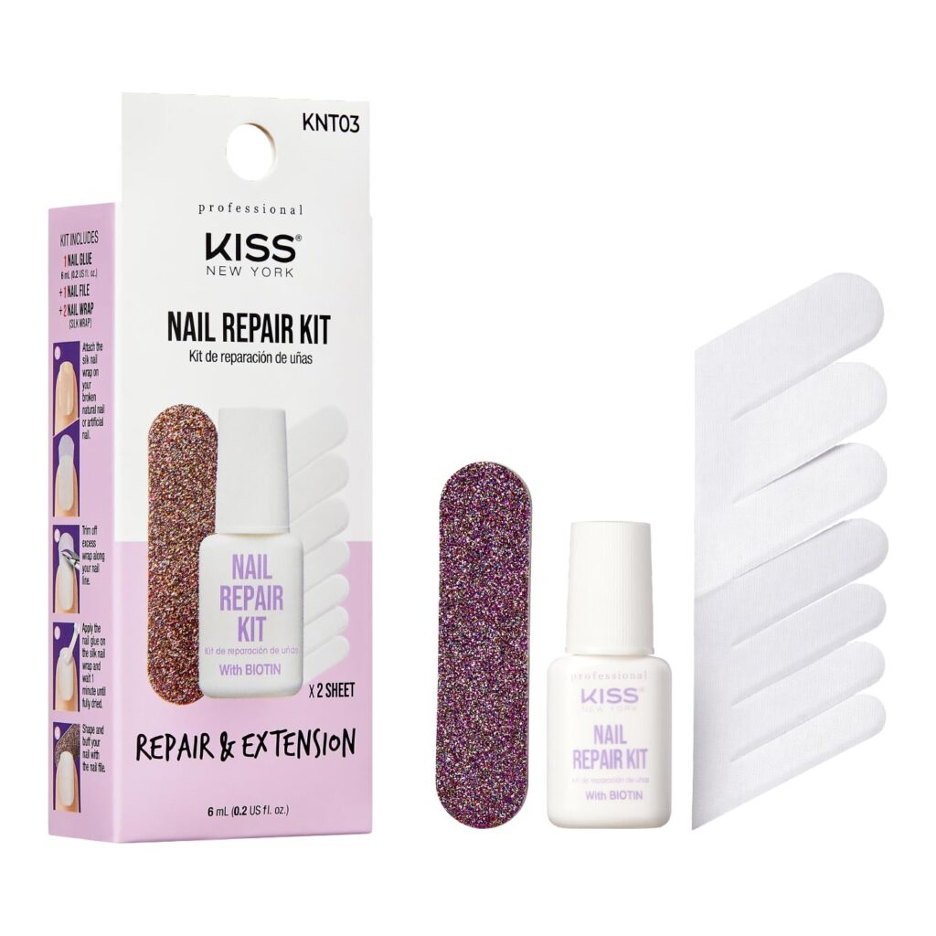 Kiss New York Nail Repair Kit for Damage, Broken, Cracked and Weak Nails