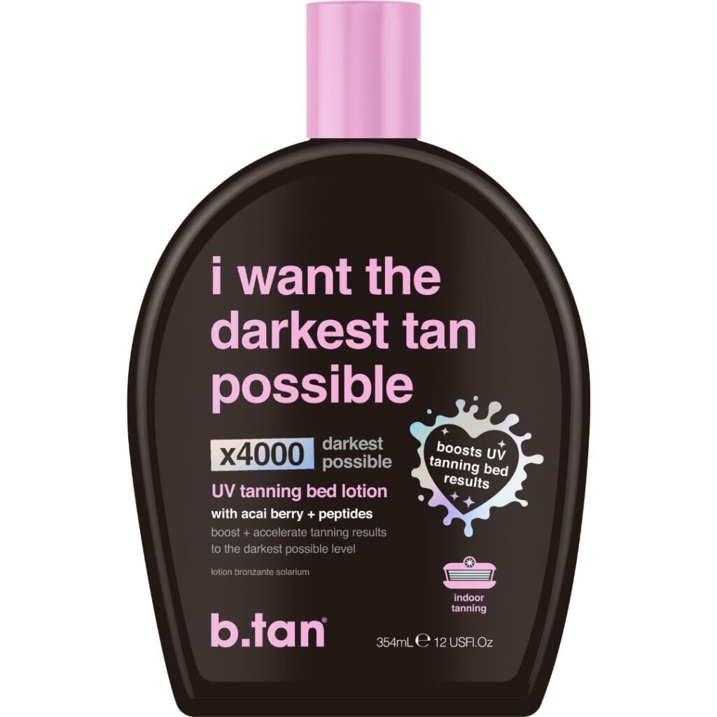 b.tan UV Tanning Bed Lotion I Want The Darkest Tan Possible