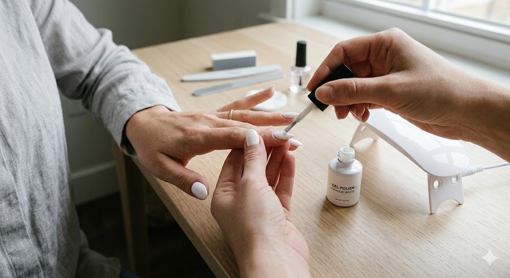 doing white gel nails