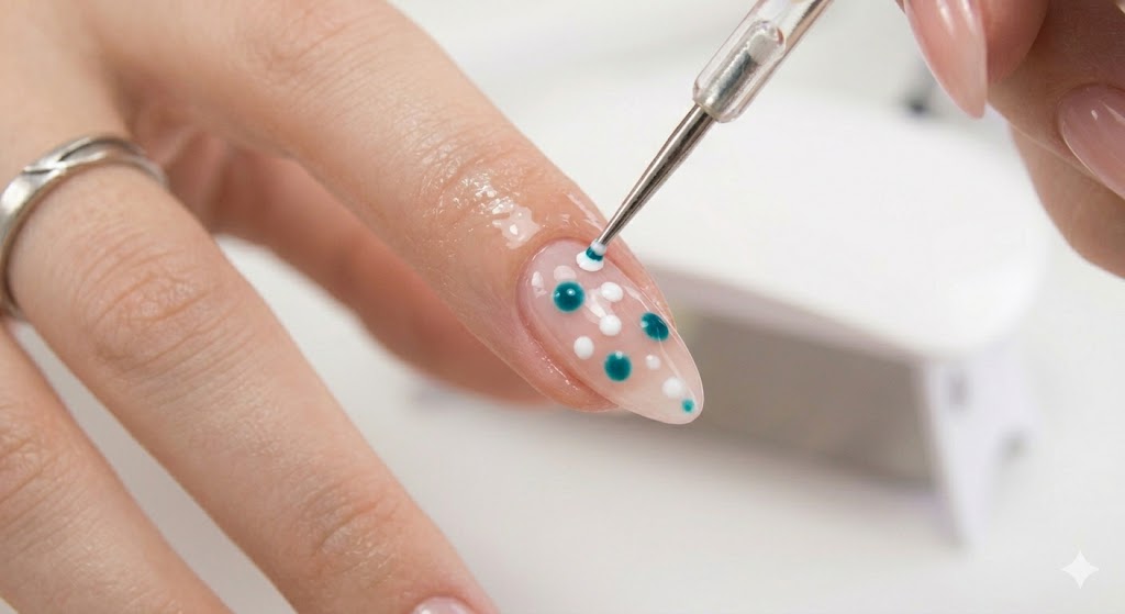 steps of marble nails