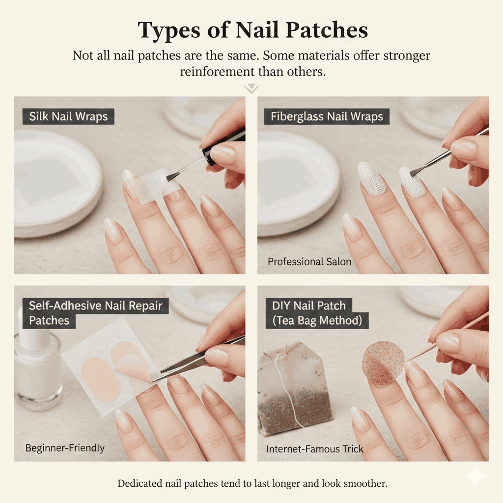 types of finger nail patches