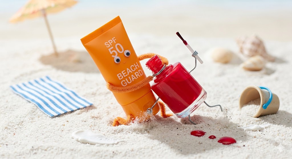 how to get sunscreen off nail polish