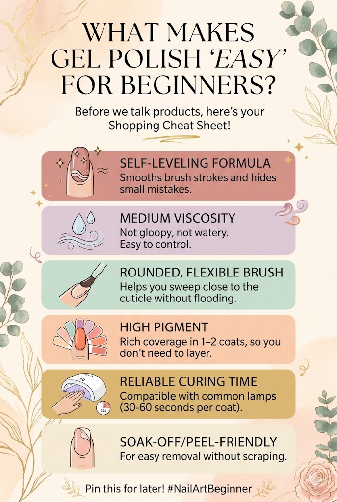 what makes gel nail polish easy for beginners