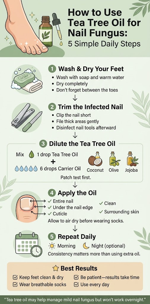 How to Use tea tree oil for nail fungus