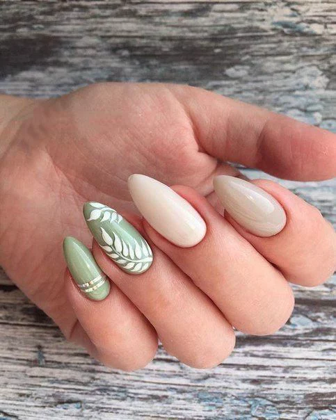 leaf nails for summer