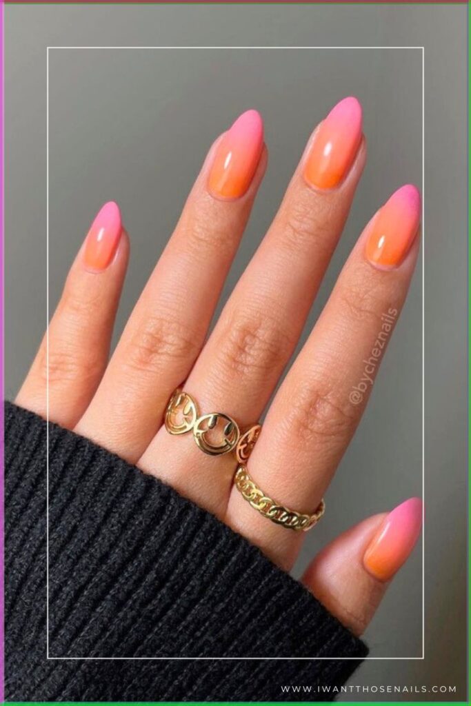 sunset gradient nails