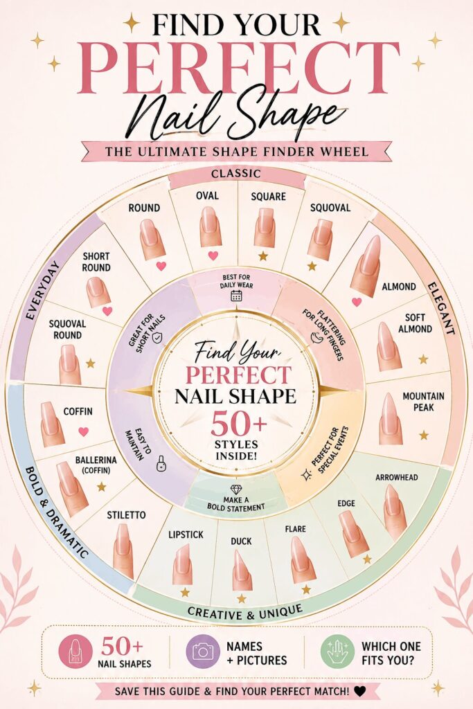 Name of every Nail Shape with picture