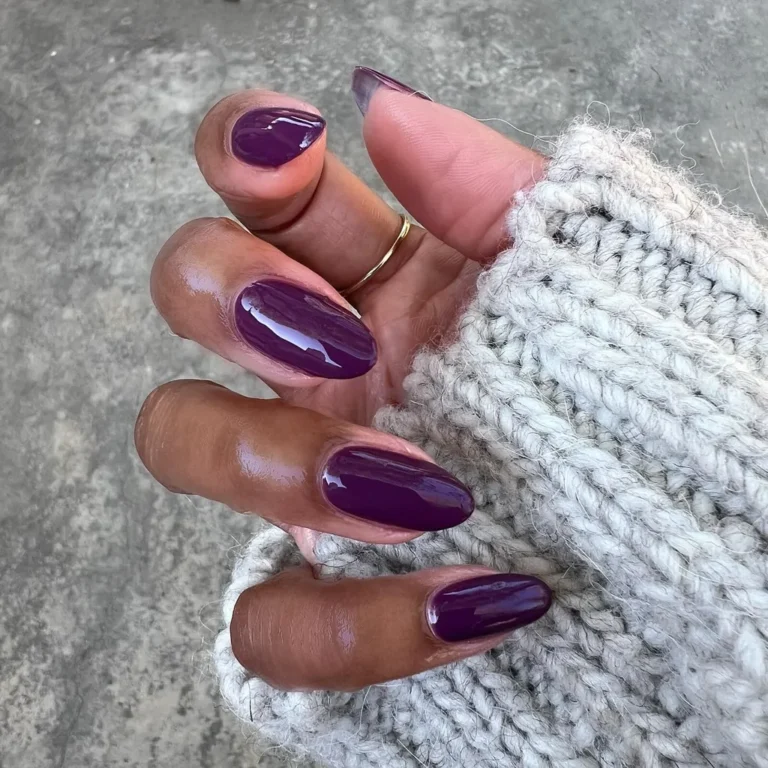 Plum nail polish
